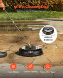 VEVOR 15" Pressure Washer Surface Cleaner 4000 Max PSI Plastic 2 Extended Wands V952-GYQXJBMQJQYPSIZVYV0
