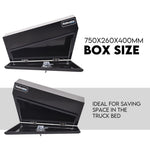 Under Tray Tool Box Underbody Pair Set 750mm Black Steel V379-UTRYBLKL7SET06