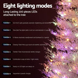Jingle Jollys 1.8M LED Christmas Tree 8 Modes Adjustable Multi Color Light Snowy XM-TR-SPARSE-6FT-WH-MC