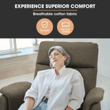 FORTIA Electric Armchair Recliner, Single Fabric Chair, Biege V219-HELMCRFO5BGA