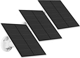 3-Pack 5W Solar Panel for Outdoor Security Camera 5V USB Charger with 9.8ft Cable, IP65 V1107-CS-5WGFB3