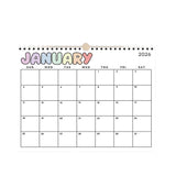 Wall Calendar, 12 Months Calendar Janto December, 8.3"11" Hanging Calendar for Home Office Planning V1369-AZ3-W-10085
