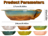 Rotating Berry Washing Bowl Ceramic With Drain Holes Automatic Rotating Ceramic Washing Bowl V1192-AZ-W-26483