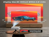 LED Projector Australia Home Cinema Projector Portable Mini Projector Built-In - Black - Size 01 V1403-787-40120-BLK-01
