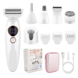 White 5-in-1 Women's Hair Removal Epilator Multi-Function Body Grooming Kit with Waterproof V888-ELOSUNG43709