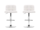 Artiss 2x Bar Stools Leather Gas Lift White BA-TW-NEW1055-WHX2
