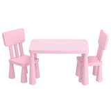 1 Keezi Kids Table and 2 Chairs Set Pink KTC-V-SQA-PL-PK