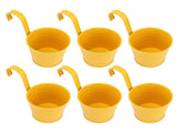 10Pcs Hanging Flower Pots with Removable Hooks Outdoor Indoor Plants Metal Buckets Wall Fence Home V1294-YM0901-3111240243111