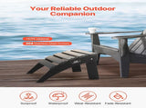Adirondack Ottoman, 47.5L x 50W x 33H cm HDPE Plastic Folding Adirondack Ottoman, Weather-Resistant V952-KZDADLDKTTBPJARZTV0