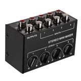 Signal Multi-Channel Mixer Four Channel Passive Splitter/Mixer for KTV Home Stage Stereo Music Sound V1192-AZ-W-23534
