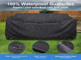 Waterproof Garden Bench Cover for 2 Seater Bench Black, 221 x 94 x 89 cm V1237-ZY-818-122