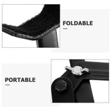 Portable Foldable Motorcycle Wheel Lift Stand for Front and Rear Wheels, Heavy Duty Black Support V1369-AZ3-W-19190