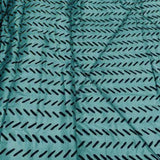 Hotel Living 3 Pce Light Weight Comforter Set Queen/King Oscar Herringbone V442-ATX-COMFORTER-OSCARO6-TEAL-QS