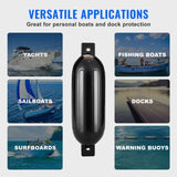 Boat Fenders, 6.5" x 23" Boat Bumpers for Docking, Inflatable Ribbed Fender with Center Holes, V952-CYHX4JZ65YCTVZR20V0