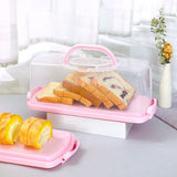 Rectangular Cake Carrier Box with Click Closure Green Plastic Container for Cakes & Muffins V1192-AZ-W-26681