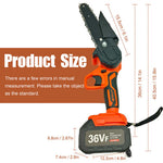 6" Mini Orange Cordless Electric Chainsaw 2X Battery-Powered Wood Cutter Rechargeable V201-FDZ0036OR8AU