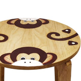 Hand Carved Children's Table Wooden MONKEY Theme V277-HCCTWMT