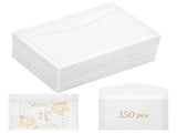 150PCS Sulfuric Acid Paper Envelopes, 4.5" x 6.6" A6 V-Flap Translucent Envelopes for Wedding V1369-AZ3-W-08831