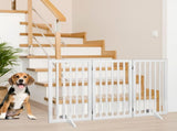 PaWz Wooden Pet Gate Dog Fence Safety White 400x 3MM PT1060-3XL-WH