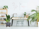 Garden and Patio Rolling Plant Stand Coffee Color with Wheels for Convenient Plant Moving V1366-AZ2-W-18215