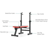 Adjustable Weight Bench Fitness Home Multi Gym Flat Press Incline Squat Rack V610-WEIBEN