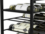 CARLA HOME Freestanding Wine Rack for 20 Bottles with Wood Countertop and Sturdy Metal Frame LSB-36134