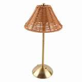 Cordless Boho Rattan Table Lamp Rechargeable Dimmable LED Bedside Lamp Decorative Lighting for Home V1294-YM0901-3119250048111