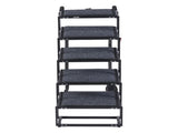 Dog Stairs for Car, 5 Steps Extra Wide Foldable Dog Ramp for Large Dogs with Non-Slip Rug Surface, V952-KZDGLTEKMZFHUGZNR001V0