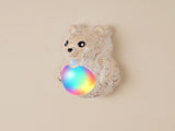 Adorable Cartoon Bear Magnetic Motion Sensor Night Light Rechargeable LED Wall Lamp with Warm and V1341-ZY-LS6HDUFV-YELLOWTRAVERTINE-3PCS