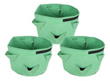 3Pcs 6-Holes Strawberry Planting Bag Felt Garden Plant Grow Bags 26L/7Gallon Green V1294-YM0721-3111210057311