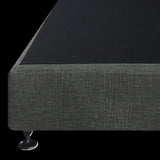 Palermo King Ensemble Bed Base Platinum Graphite Linen Fabric V63-823241