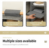 Cotton Linen Multi Layer Hanging Storage Bag, 5 Tier, Beige, Mess-Free Wardrobe V1221-XM-LB2101-ZS51
