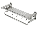 15.7in Bathroom Shelf Wall Mounted 201 Stainless Steel Waterproof Corrosion Prevention Towel Rack V1294-YM0703-3112230026411
