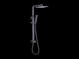 WELS 8" Rain Shower Head Set Square Dual Heads Faucet High Pressure Hand Held V63-827941