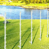 Giantz Electric Fence Posts 20pcs Electric Fence Poly White SFC-FP110-20-WH