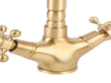 Basin Faucet Short Brass Double Handle Cold Hot Water Swivel Sink Faucet for Kitchen Bathroom V1294-YM0901-3112250016111