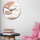 Nordic Wall Clock Retro Animal Wall Clock Modern Fashion Metal Round Clock V1294-YM0901-JY26975-04