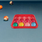 Red Plastic Billiard Cue Holder Tray for Pool Table Accessories, Game Room Organizer and Storage V1192-AZ-W-22541