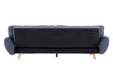 Sarantino 3 Seater Modular Linen Fabric Wood Sofa Bed Couch- Dark Grey SOFA-M1910-LNN-DGY