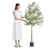 Artificial Olive Tree, 15.2cm Tall Faux Plant, Secure PE Material & Anti-Tip Tilt Protection V952-RZS6FTGLS000VAJSMV0
