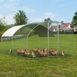 Large Metal Chicken Coop, 9.8x12.9x6.5 ft Walk in Chicken Run for Yard with Waterproof Cover, Doom V952-BRSJP4X3X2MYTLHA4V0
