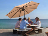 Centra 3M LED Outdoor Umbrella Base Stand Khaki OD1062-3M-KH
