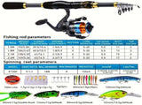 Proberus fishing rod reel set, including spinning reel, 1.8-meter fishing rod, fishing line, V1102-HEYJ-005