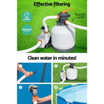 Bestway Pool Pump Sand Filter 3000GPH 11355L/H Pools Flowclear™ Filters BW-SAND-3000-58486