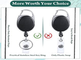 50 Pcs Heavy Duty Retractable Badge Reels Batch ID Badge Holder Retractable Clip Bulk Key Holder V1258-DP02-WO-499