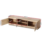 Artiss TV Cabinet Entertainment Unit 160cm Pine Charles FURNI-C-JAS-TV160-WD-AB