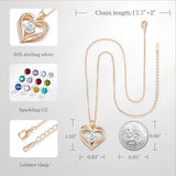 Forever Love Heart Birthstone Necklace 925 Sterling Silver Jewelry Mom, Wife, Friend Ideal V1107-FOREVER LOVE HEART BIRTHSTONE NECKLACE