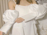 Detachable Wedding Arm Sleeves White Ruffle Bridal Gloves V1263-JX-5642
