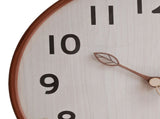 Wood Wall Clock Retro Quiet Decorative 12 Inch Round Wall Clock for Home Bedroom Living Room Decor V1294-YM0901-3115240111012