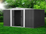 Giantz Garden Shed 2.58x2.07M w/Metal Base Sheds Outdoor Storage Double Door Tool SHED-GAB-6X8-BASE-ABCD